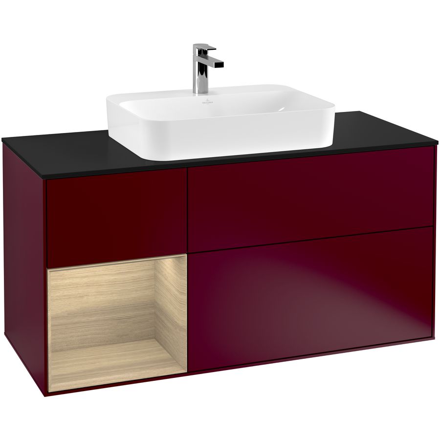 Wastafelonderkast Finion 1200x603x501mm Peony Matt Lacquer G412PCHB