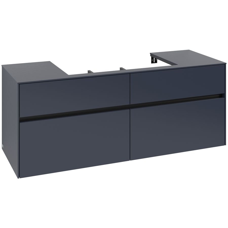Wastafelonderkast Collaro 1400x548x500mm Marine Blue C08800VQ