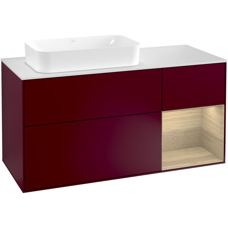 Wastafelonderkast Finion 1200x603x501mm Peony Matt Lacquer G281PCHB