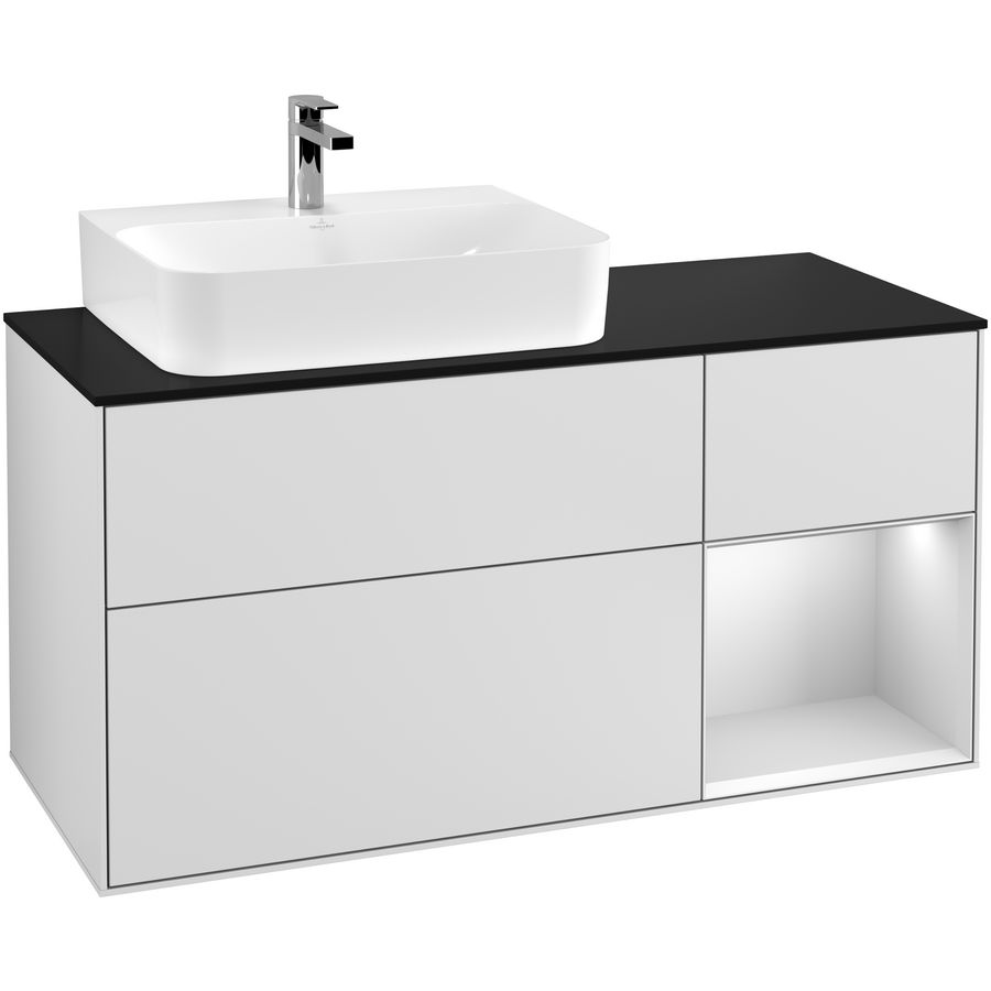 Wastafelonderkast Finion 1200x603x501mm White Matt Lacquer G152MTMT