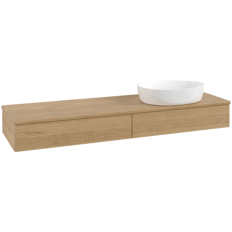Wastafelonderkast Antao 1600x190x500mm Honey Oak L16111HN