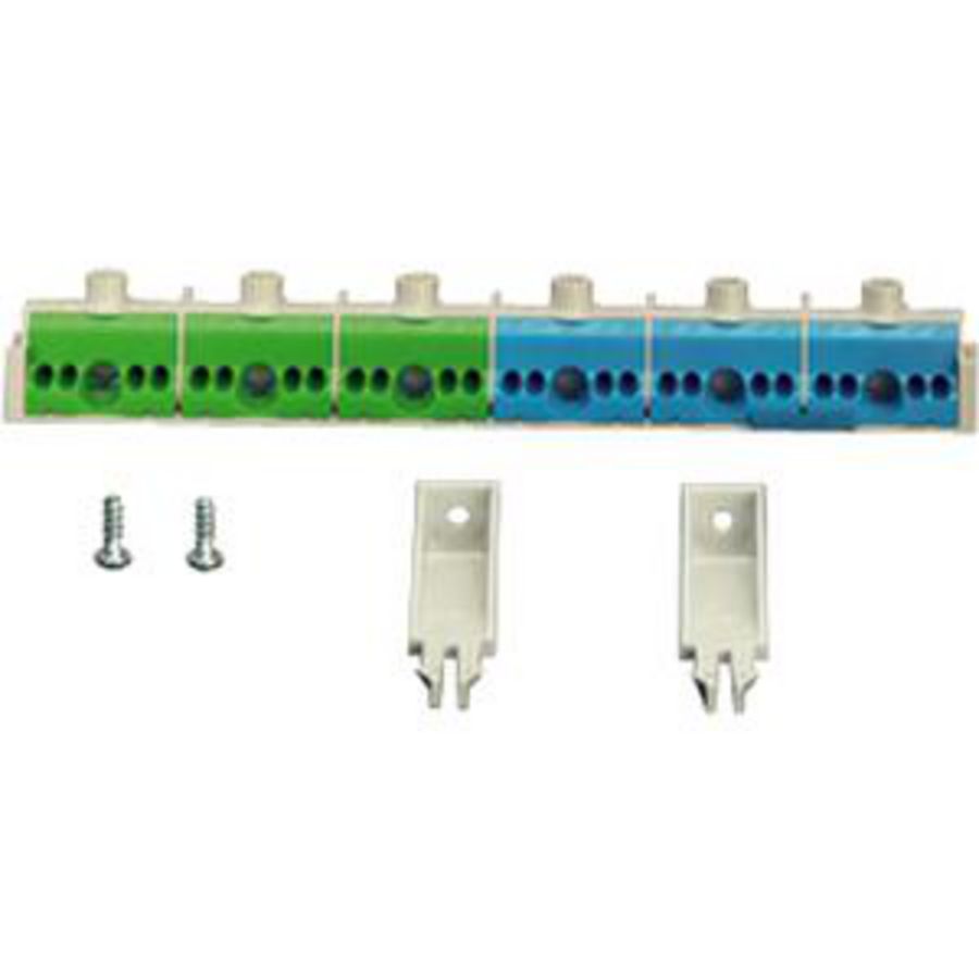 PE en Nul klem 2x 3x25+12x4mm voor 2x12 TE