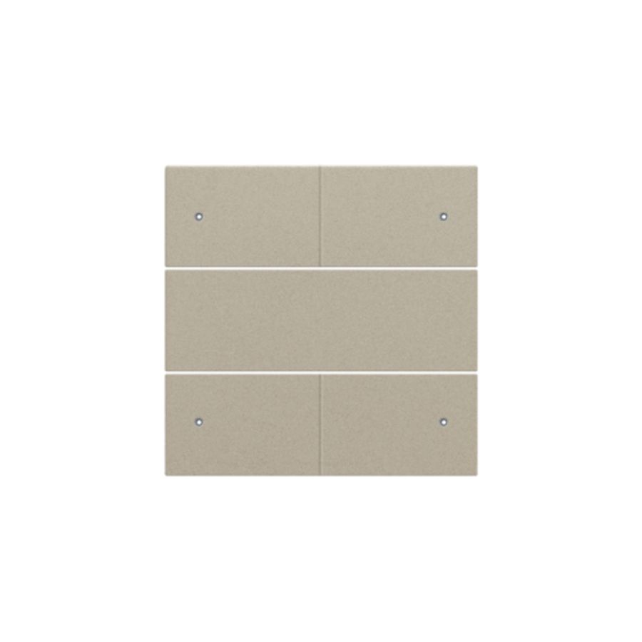 Afwerkingsset 4-voudige pot.vrij knop 24V Led champagne