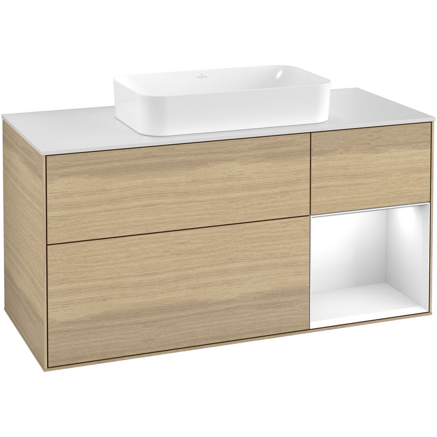 Wastafelonderkast Finion 1200x603x501mm Oak Veneer G301GFPC