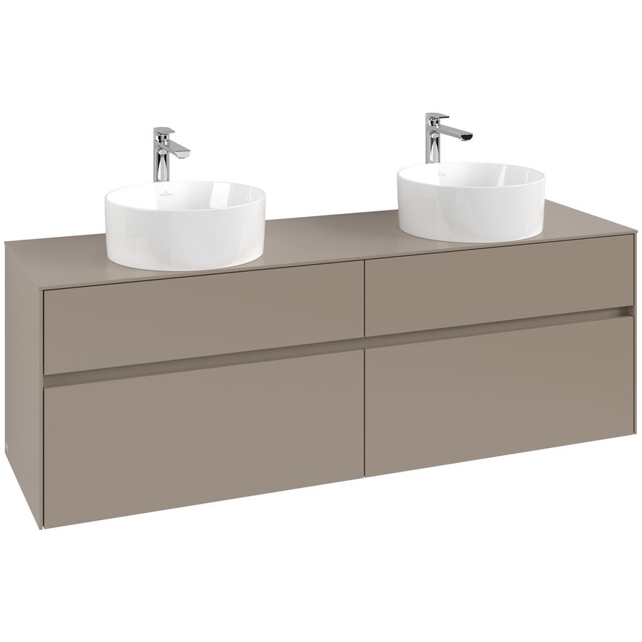 Wastafelonderkast Collaro 1600x548x500mm Taupe C05200VM