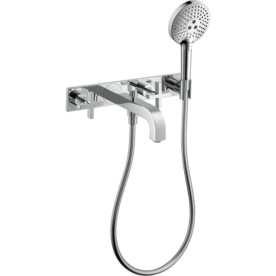 Afbouwdeel AXOR Citterio 3-gats badmengkraan wandmontage+rechte gr chroom
