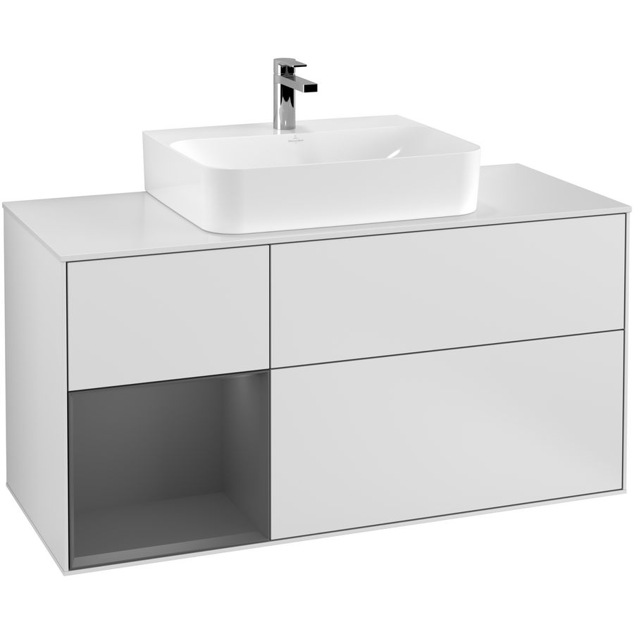 Wastafelonderkast Finion 1200x603x501mm White Matt Lacquer G161GKMT