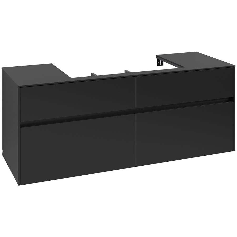 Wastafelonderkast Collaro 1400x548x500mm Volcano Black C08800VL