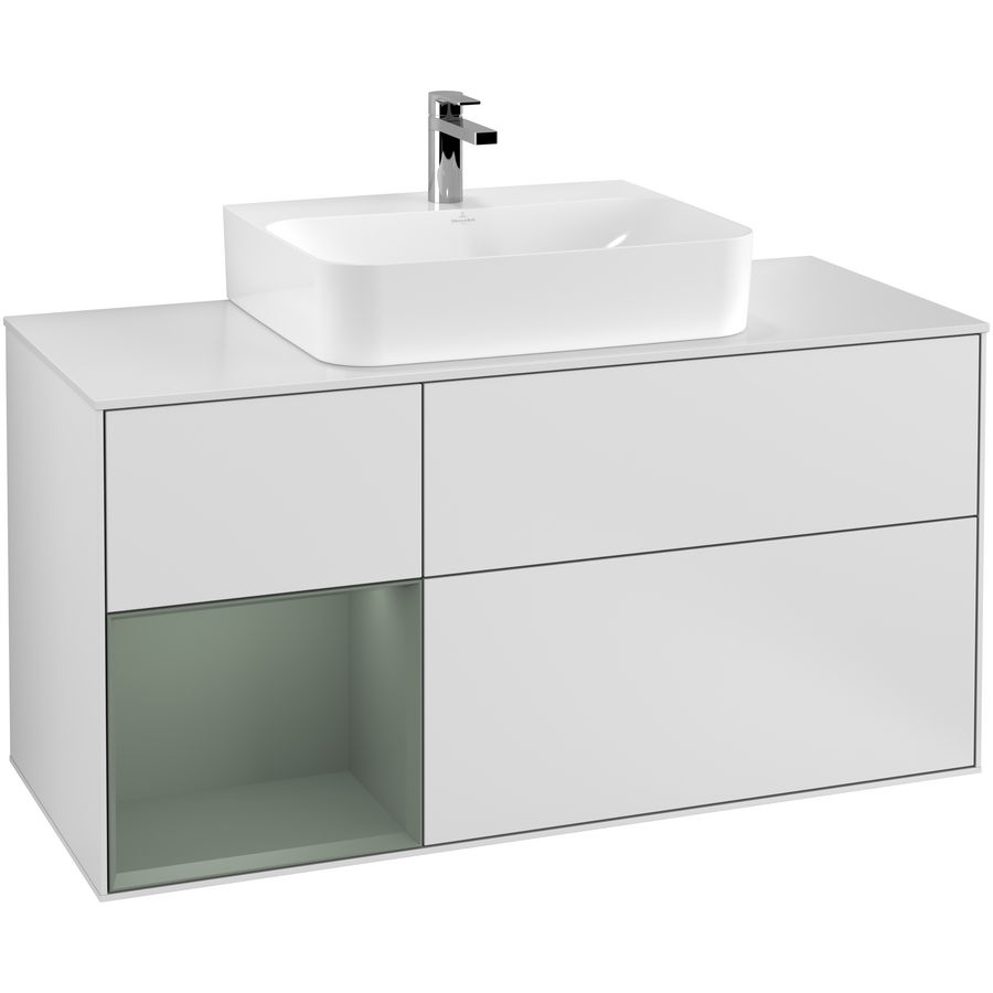 Wastafelonderkast Finion 1200x603x501mm White Matt Lacquer G161GMMT