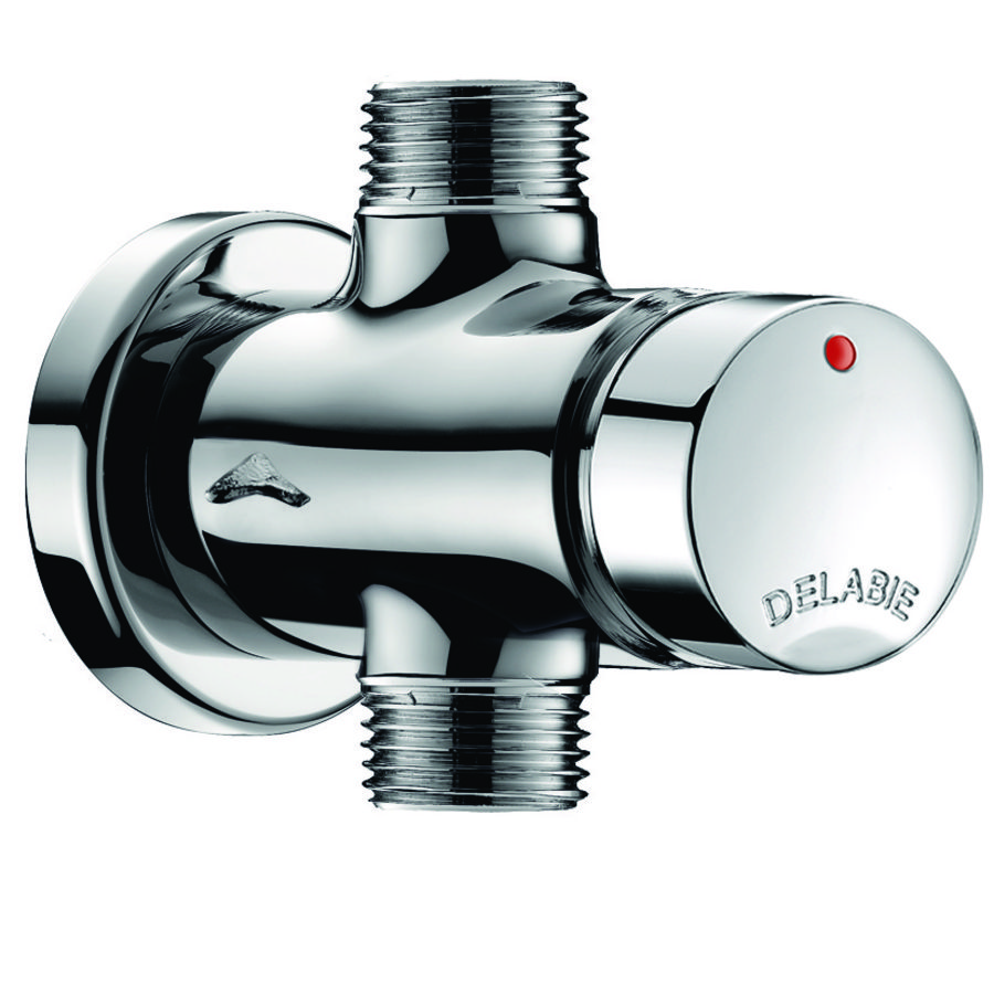 Douche muurkraan M1/2" recht opbouw zelfsluitend 30sec 2