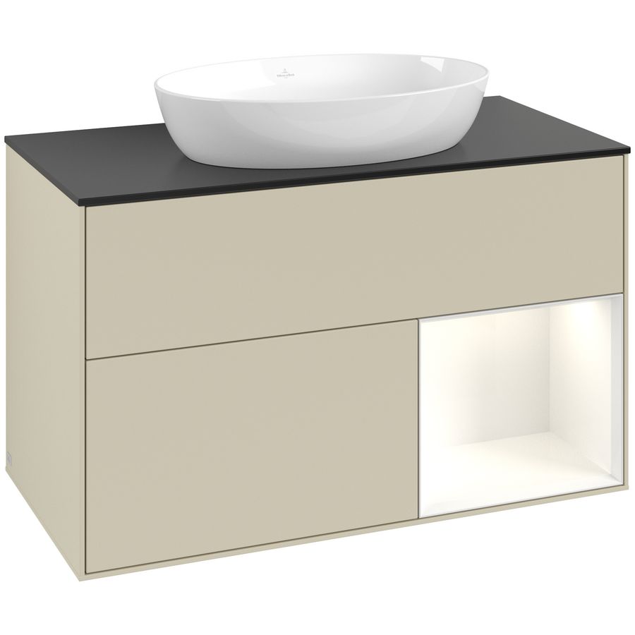Wastafelonderkast Finion 1000x603x501mm S.Grey Matt Lacquer FA22GFHJ