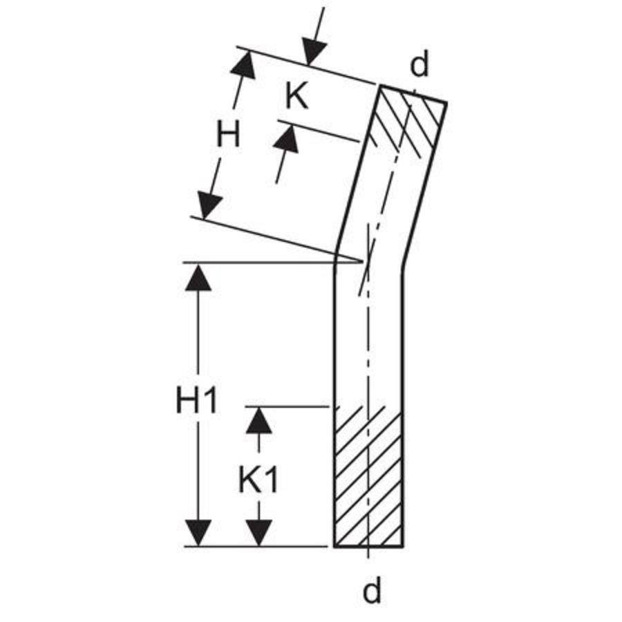 Pasbocht 15° MAPRESS RVS 2x spie 22mm
