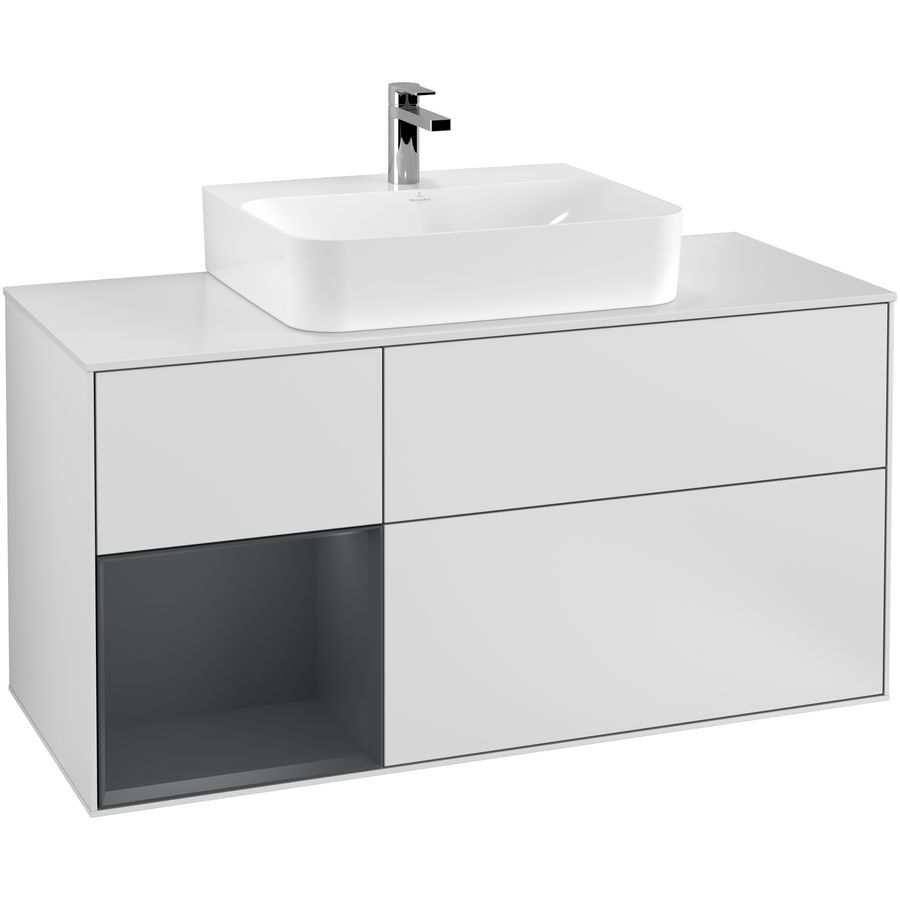 Wastafelonderkast Finion 1200x603x501mm White Matt Lacquer G161HGMT