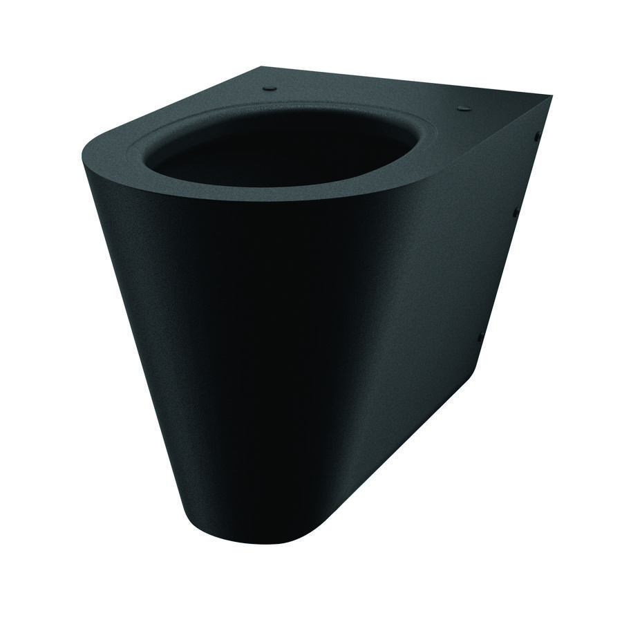 Wandcloset 535mm toevoer horizontaal S21 S RVS mat zwart (excl. zitting)