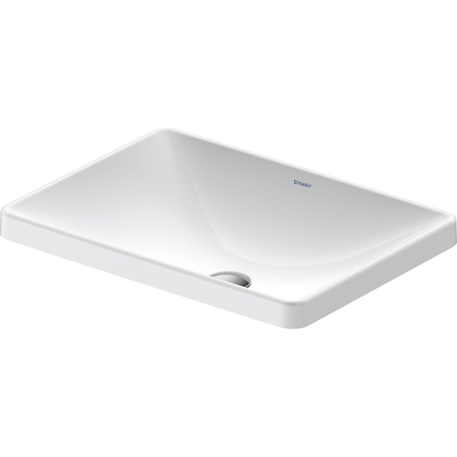 D-NEO #035860 inbouwwastafel 600mm wit zonder kraangat geslepen onderzijde