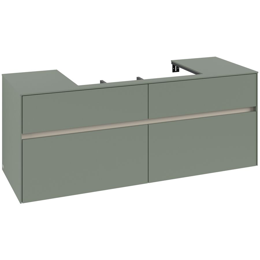 Wastafelonderkast Collaro 1400x548x500mm Soft Green C08800AF