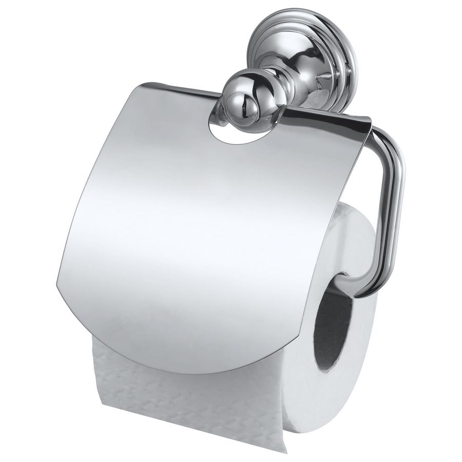 Closetrolhouder met klep chroom ALLURE