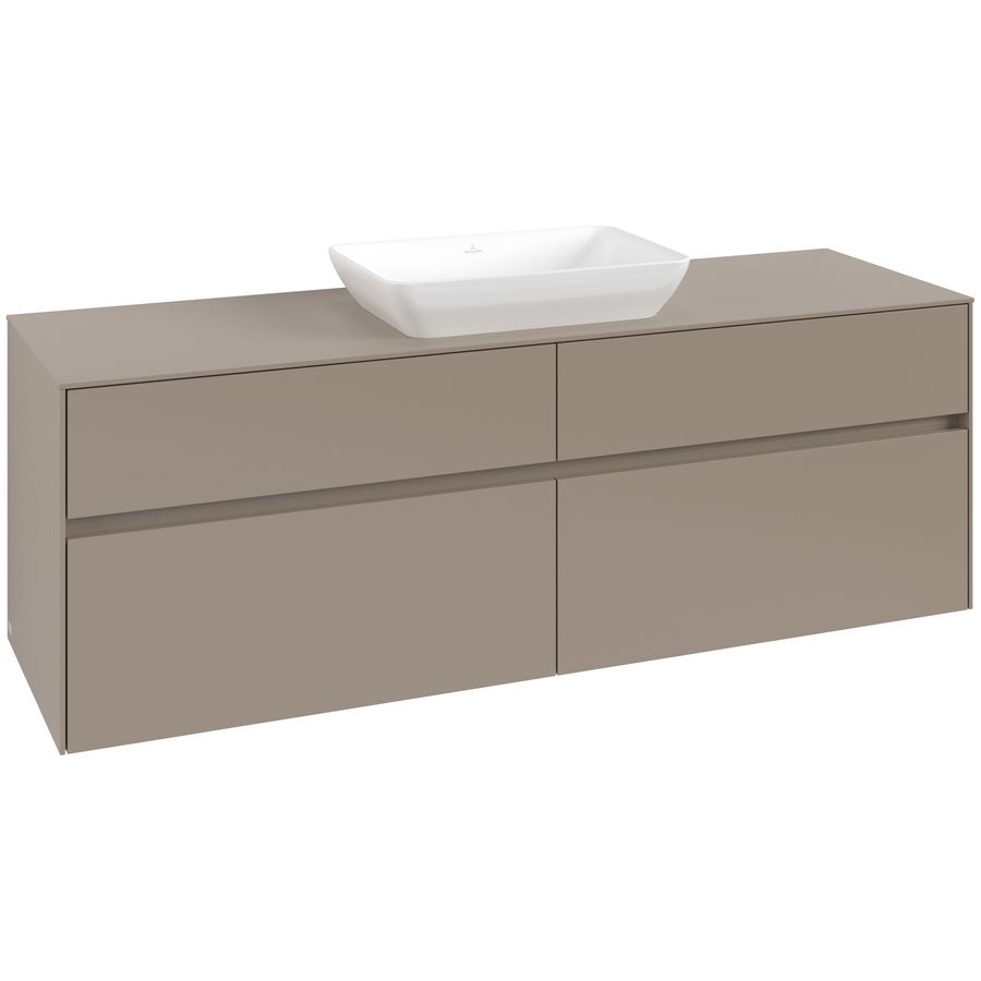 Wastafelonderkast Collaro 1600x548x500mm Taupe C12000VM
