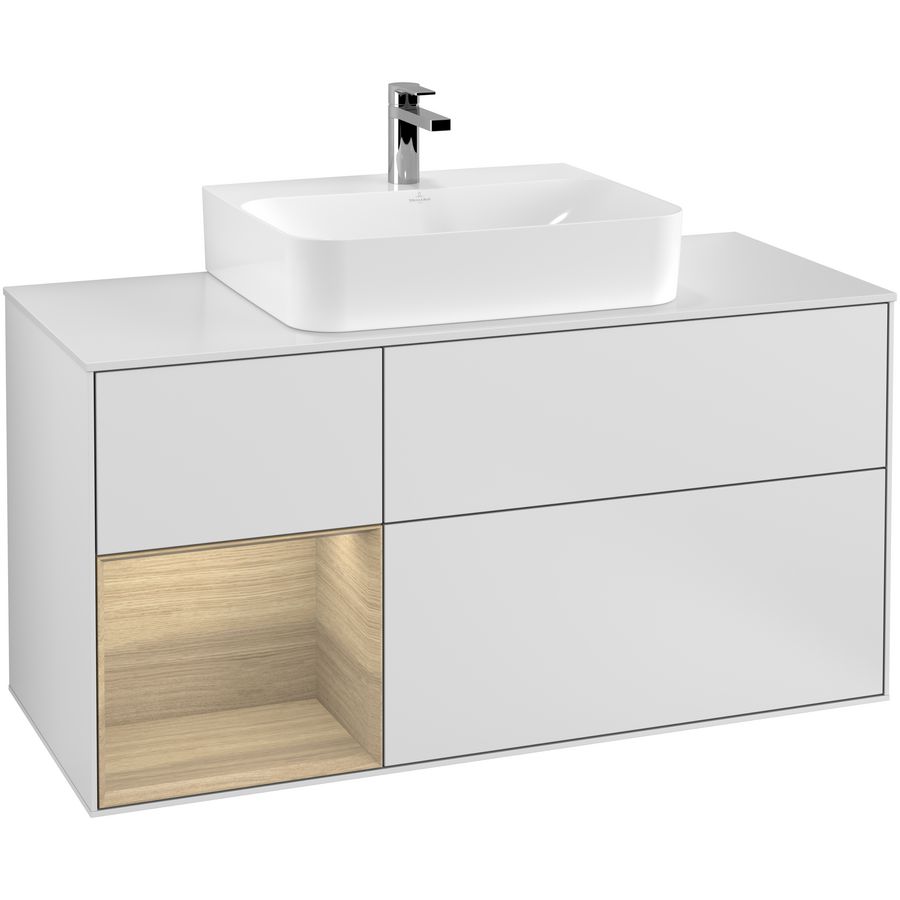 Wastafelonderkast Finion 1200x603x501mm White Matt Lacquer G161PCMT
