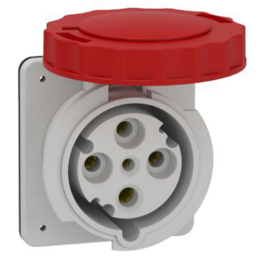 Industriele inbouwcontactdoos 3P+A 63A 380-415V AC 6 PratiKa