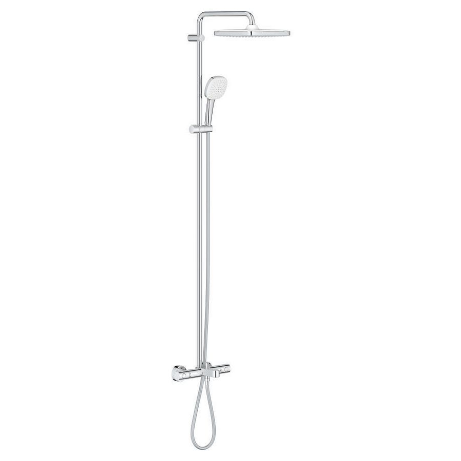Tempesta 250 Cube douchesysteem baduitloop 8,0L/min. chroom incl. s-koppelingen (prof)