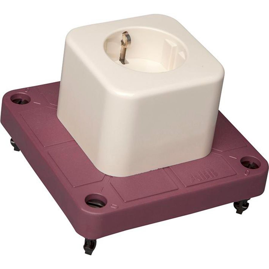 Deksel 3640 1-v wandcontactdoos rood recycled kunstst VVE=25