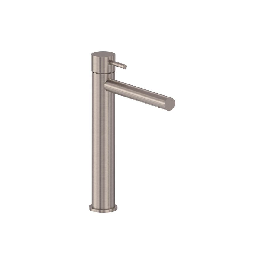 Wastafelmengkraan STILO model L highriser h=240mm sprong 177mm geborsteld nickel PVD MAY