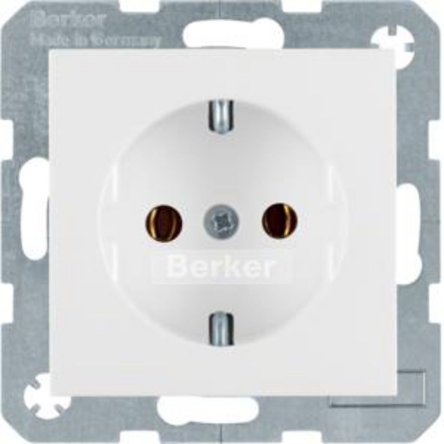 Wandcontactdoos RA schroef berker S.1/B.3/B.7 polarwit mat