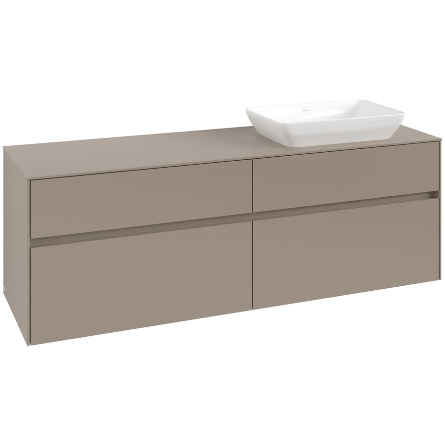 Wastafelonderkast Collaro 1600x548x500mm Taupe C12200VM