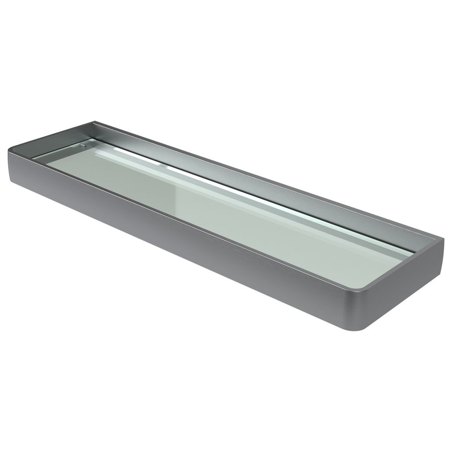 Planchet glas grijs aluminium 60cm ALINE