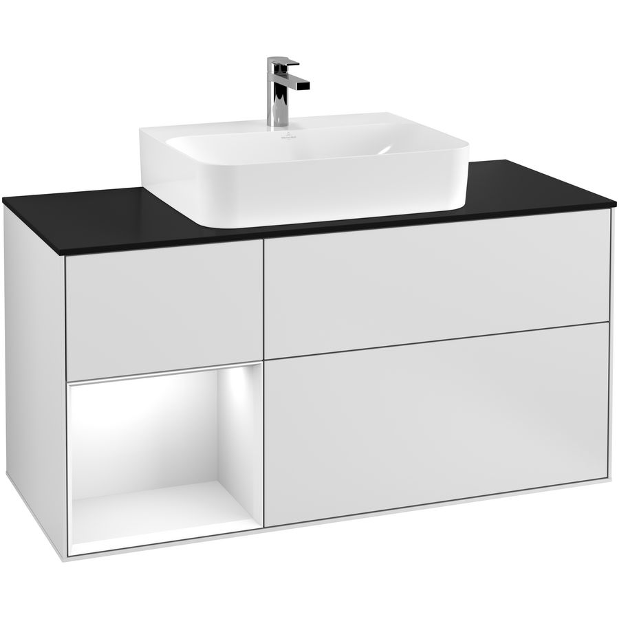 Wastafelonderkast Finion 1200x603x501mm White Matt Lacquer G162GFMT