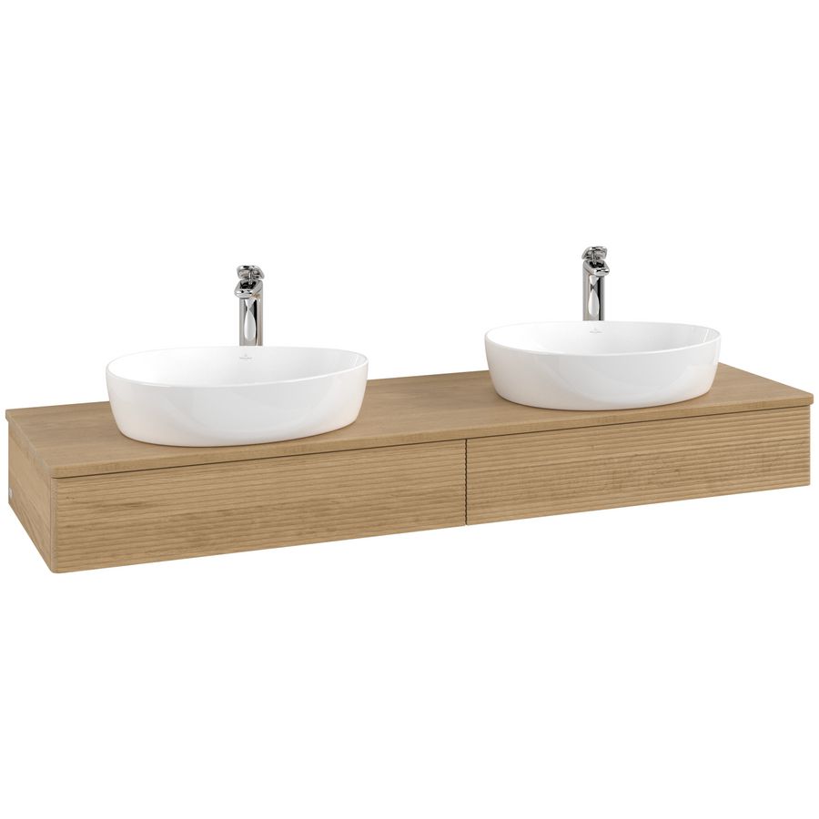 Wastafelonderkast Antao 1600x190x500mm Honey Oak L17151HN