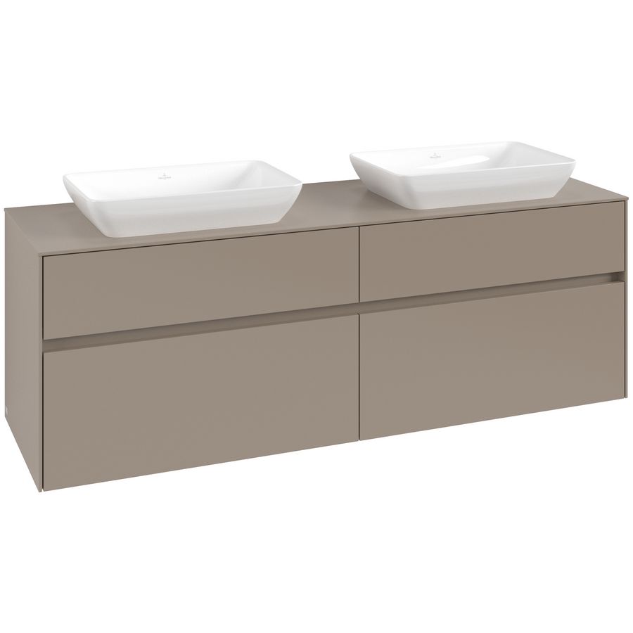 Wastafelonderkast Collaro 1600x548x500mm Taupe C12300VM