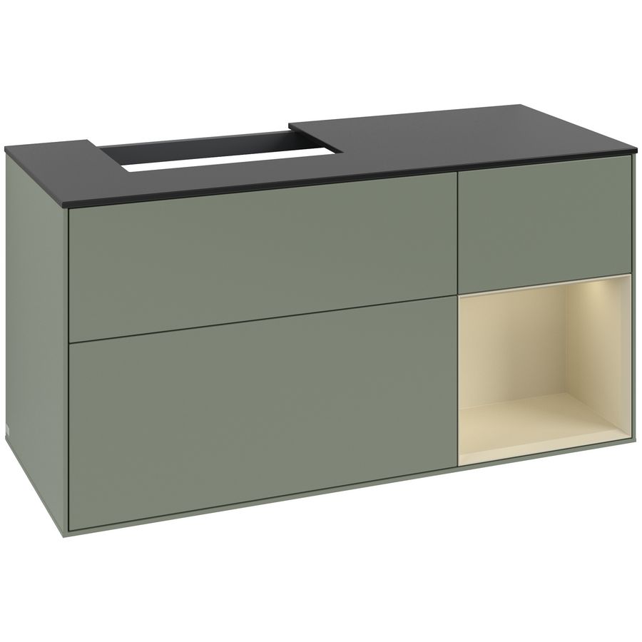 Wastafelonderkast Finion 1200x603x501mm Olive Matt Lacquer F152HJGM
