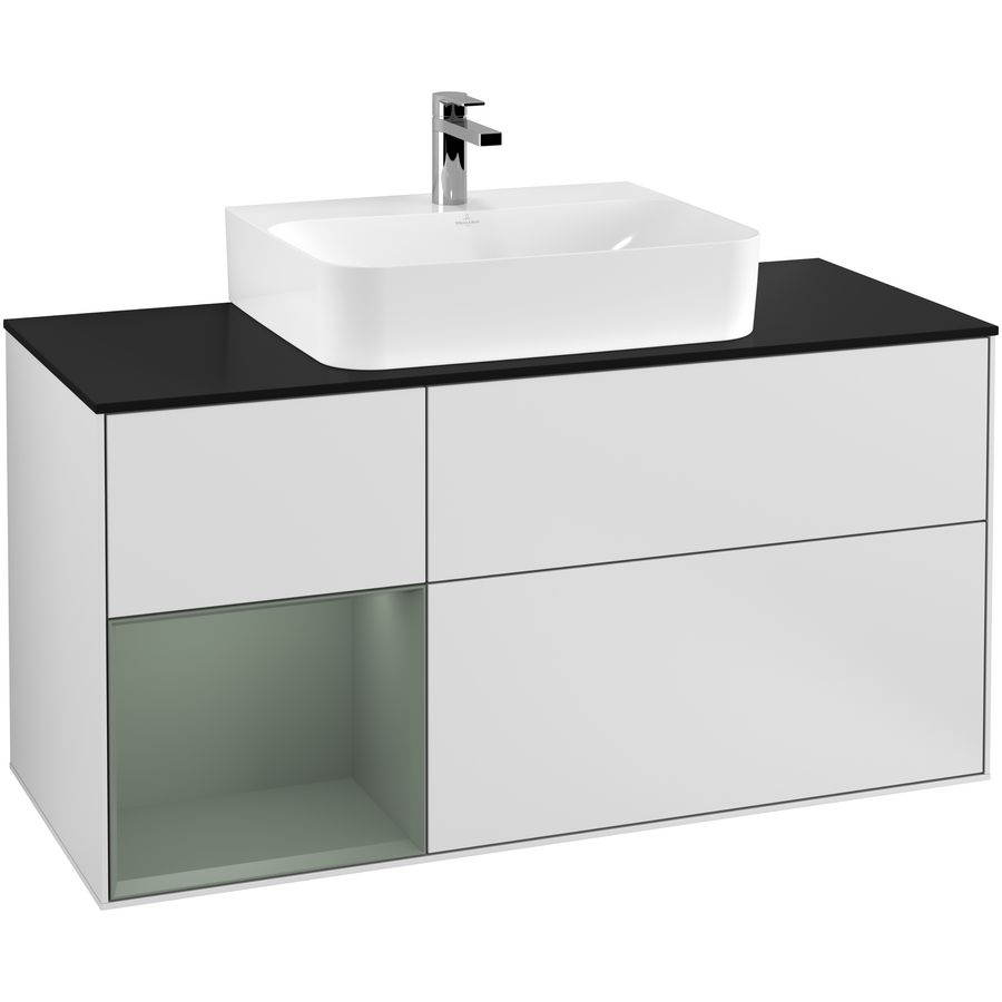 Wastafelonderkast Finion 1200x603x501mm White Matt Lacquer G162GMMT