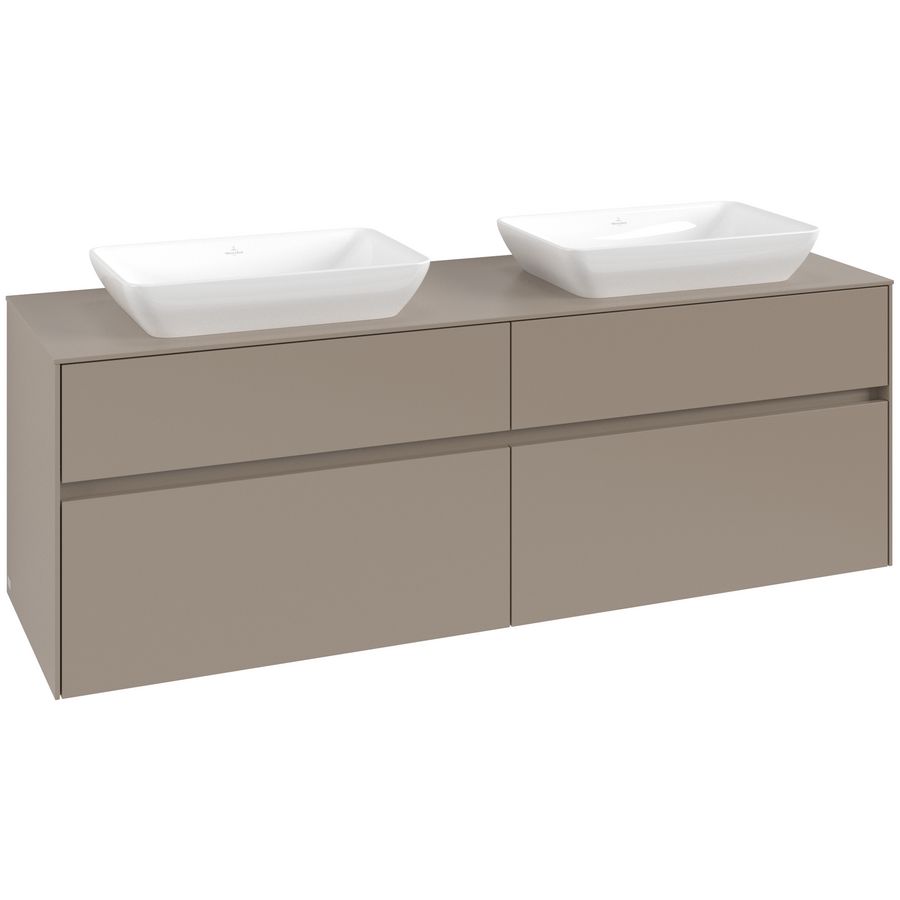 Wastafelonderkast Collaro 1600x548x500mm Taupe C123B0VM