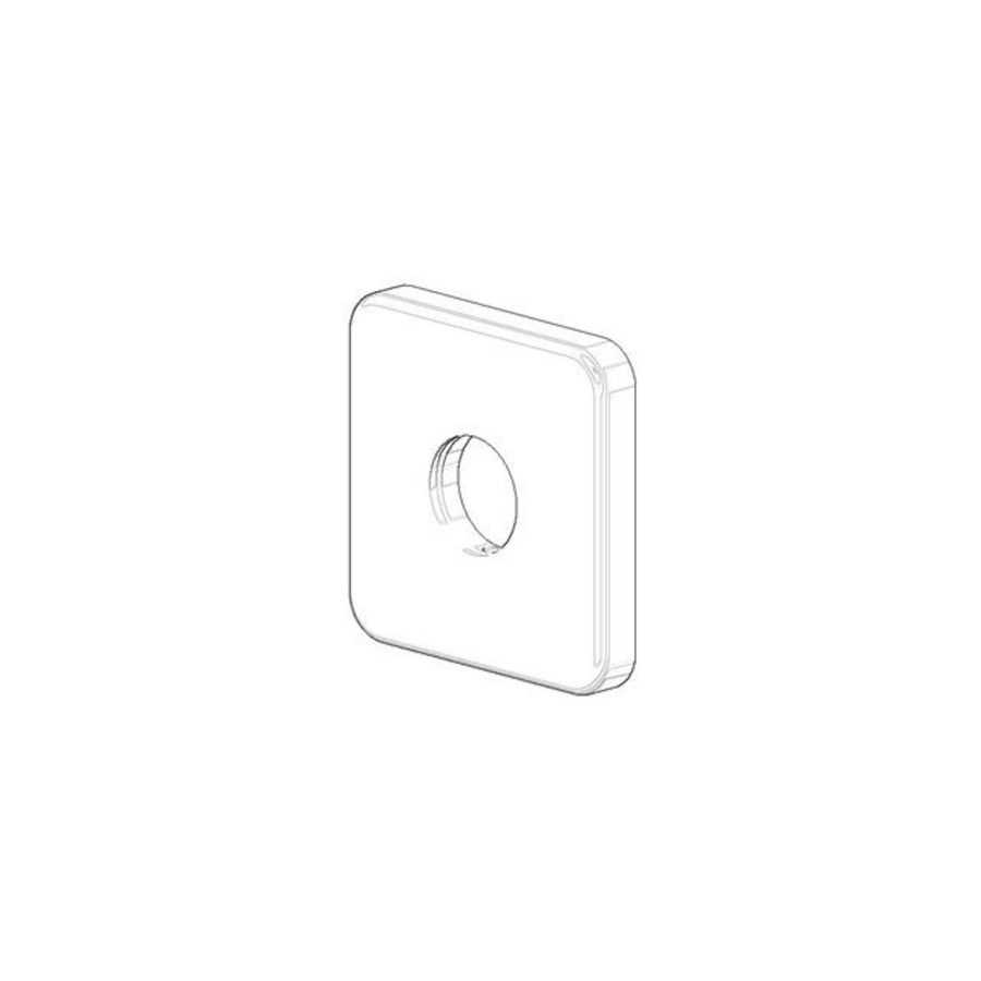Rozet 63x63x9mm Mat Zwart 092796001-33