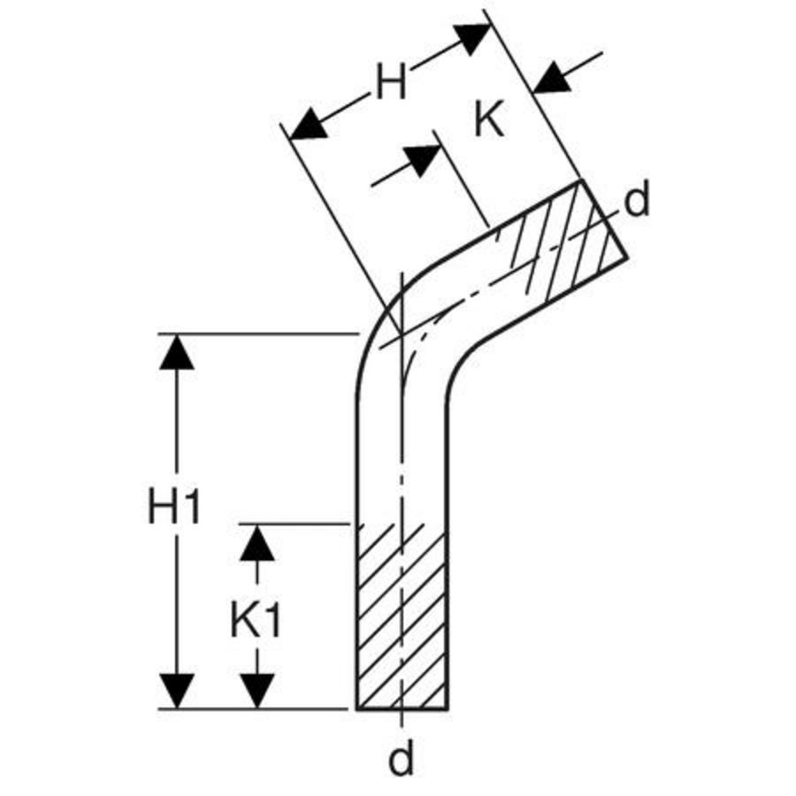 Pasbocht 60° MAPRESS RVS 2x spie 76,1mm