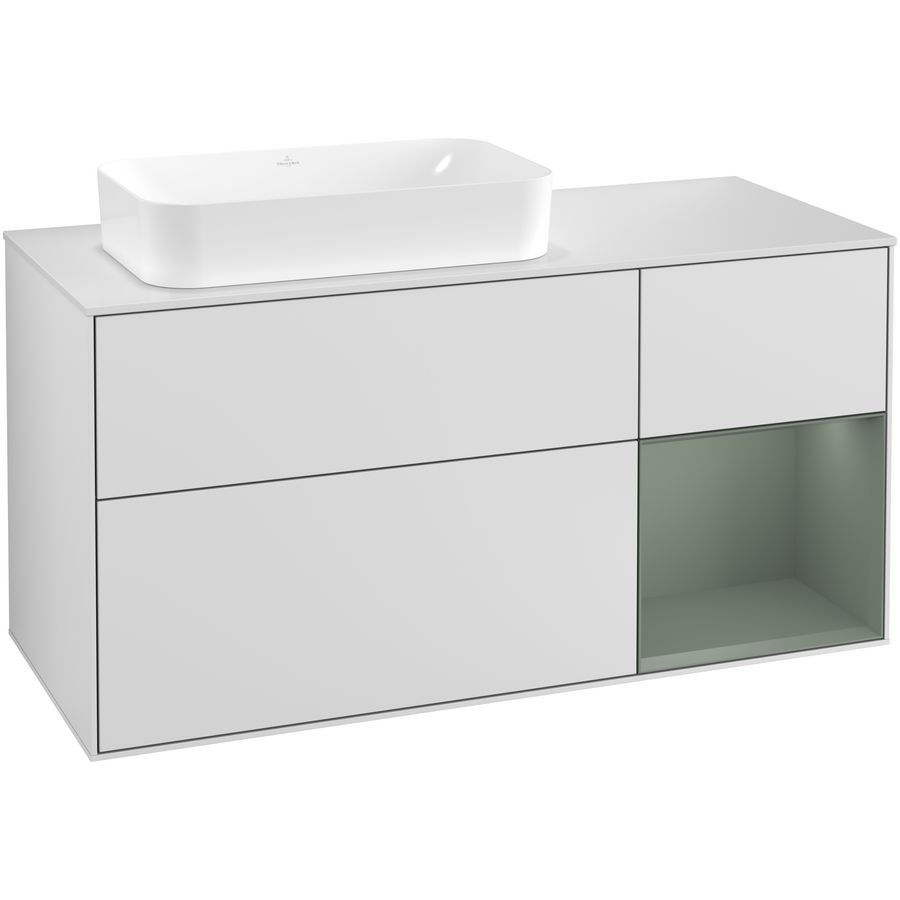 Wastafelonderkast Finion 1200x603x501mm White Matt Lacquer G281GMMT