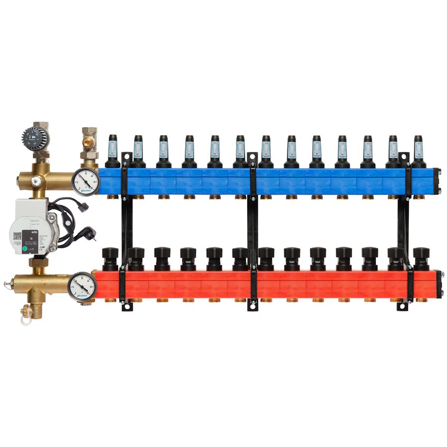 Vloerverw.verdeler 4801 E-pomp BA. 10-145l/u 13-groeps