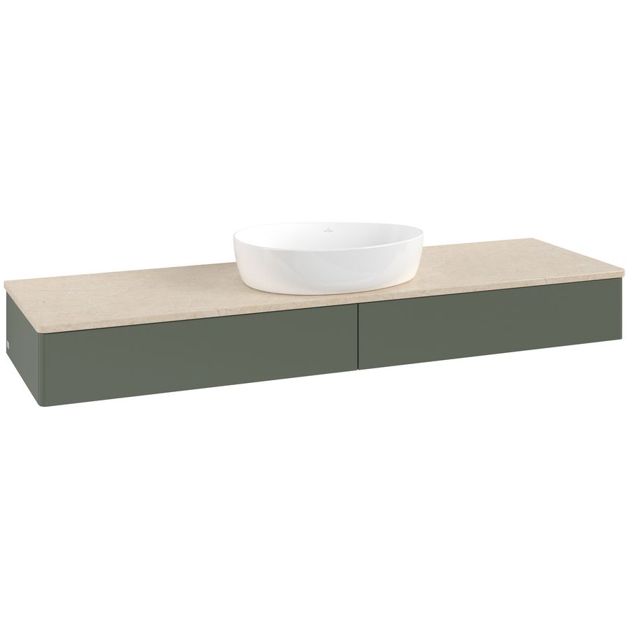 Wastafelonderkast Antao 1600x190x500mm L.Green Matt Lacquer K14013HL