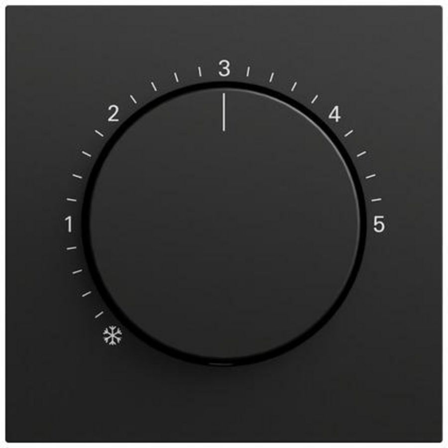 Afdekking ruimtetemperatuurregelaar System 70 zwart m(gel.)