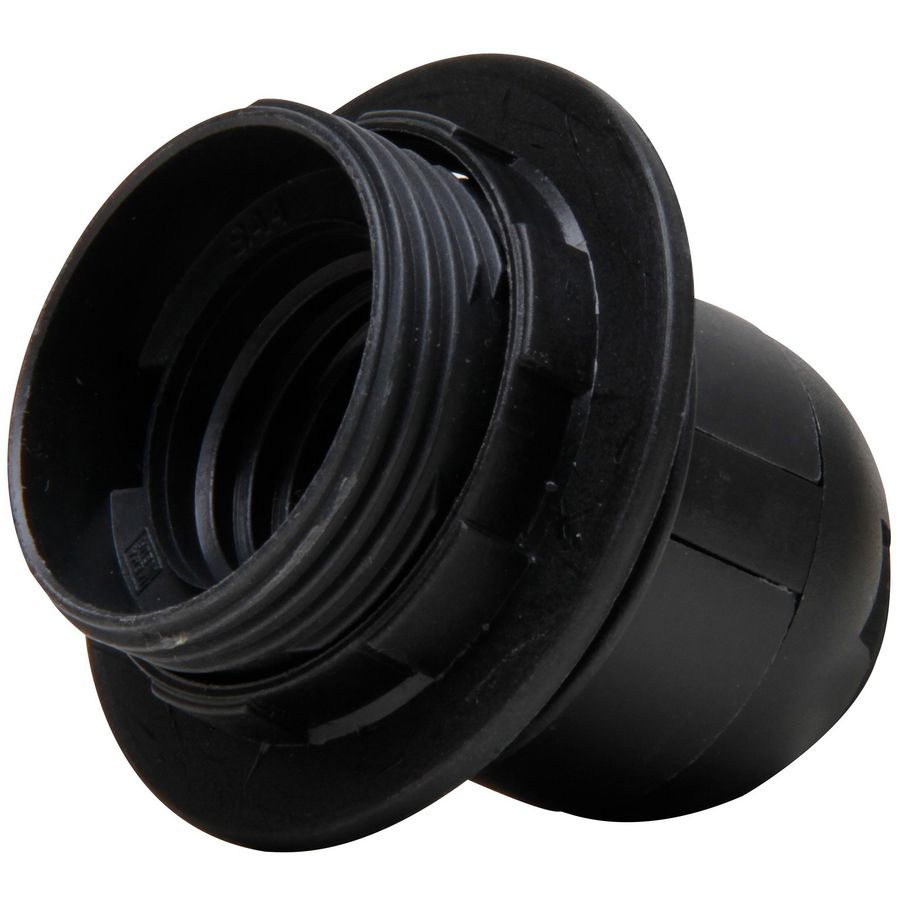 Lamphouder E27 met ring zwart VVE=10
