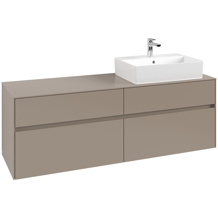 Wastafelonderkast Collaro 1600x548x500mm Taupe C136B0VM