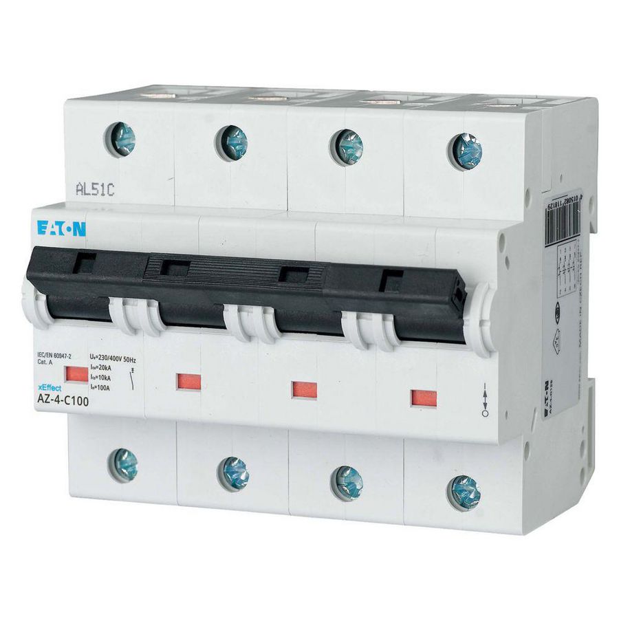 installatieautomaat (MCB) AZ C-karakteristiek 100A 4-polig 20kA