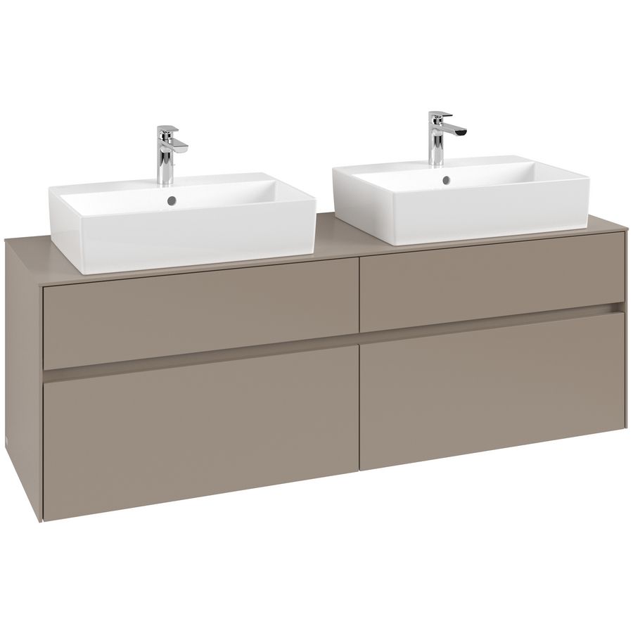 Wastafelonderkast Collaro 1600x548x500mm Taupe C13700VM