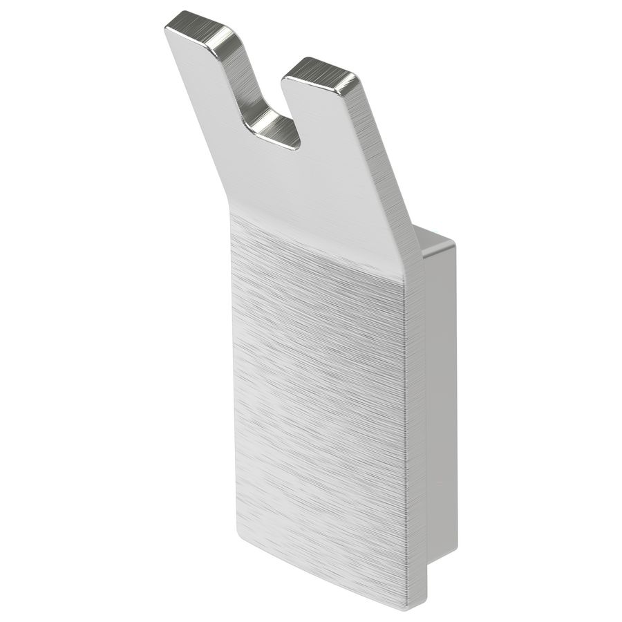 Dubbele haak geborsteld aluminium ALINE