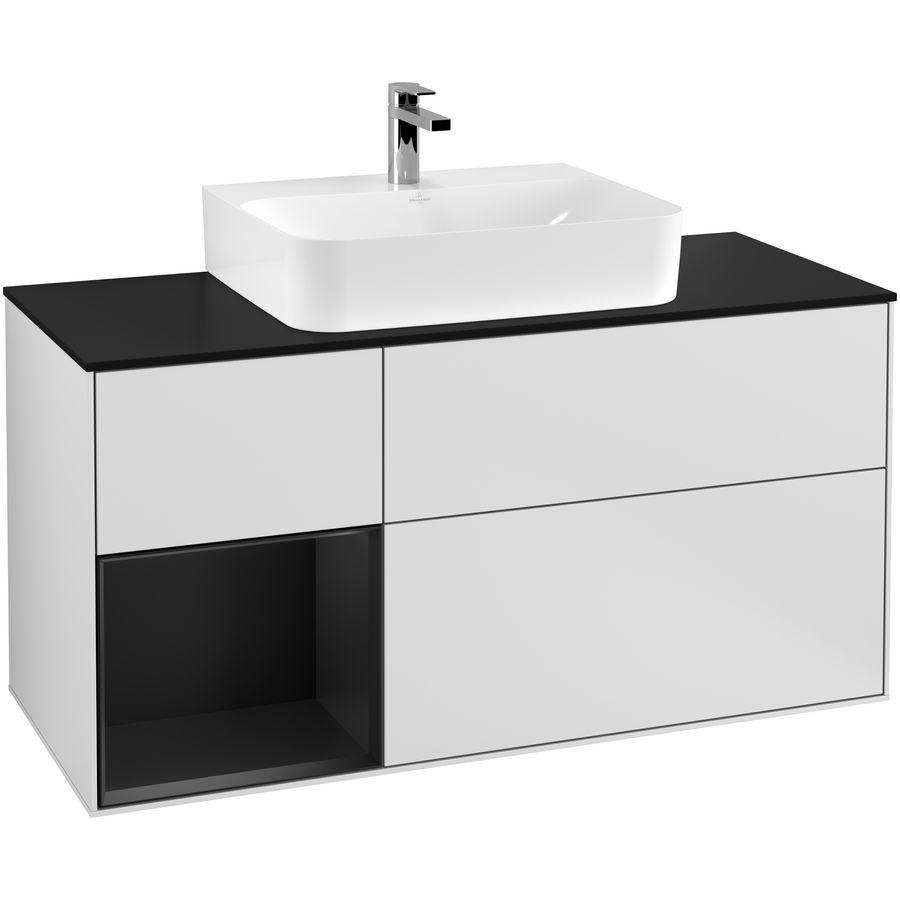 Wastafelonderkast Finion 1200x603x501mm White Matt Lacquer G162PDMT