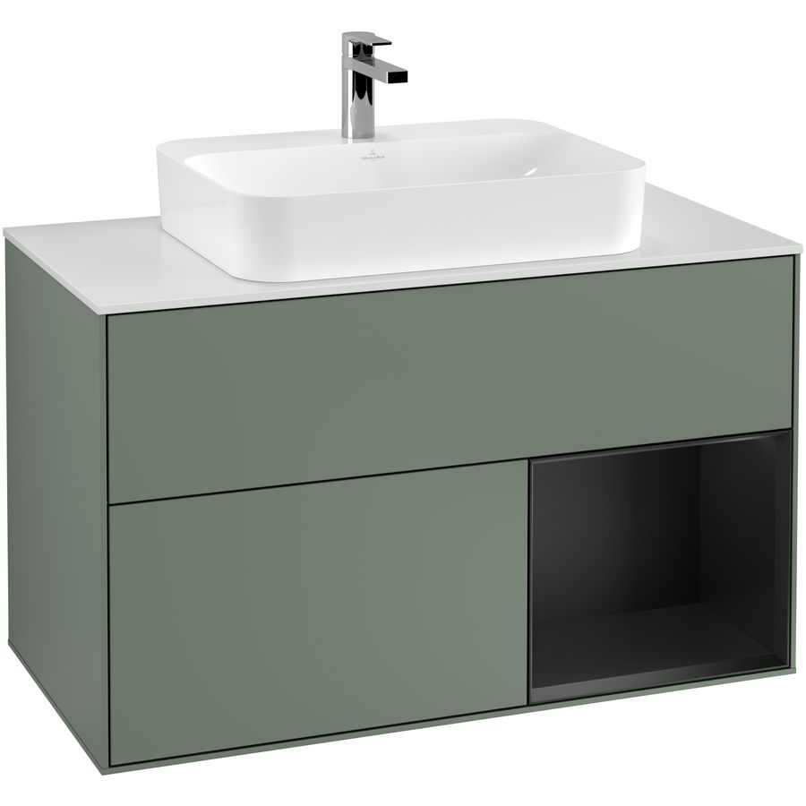 Wastafelonderkast Finion 1000x603x501mm Olive Matt Lacquer G371PDGM