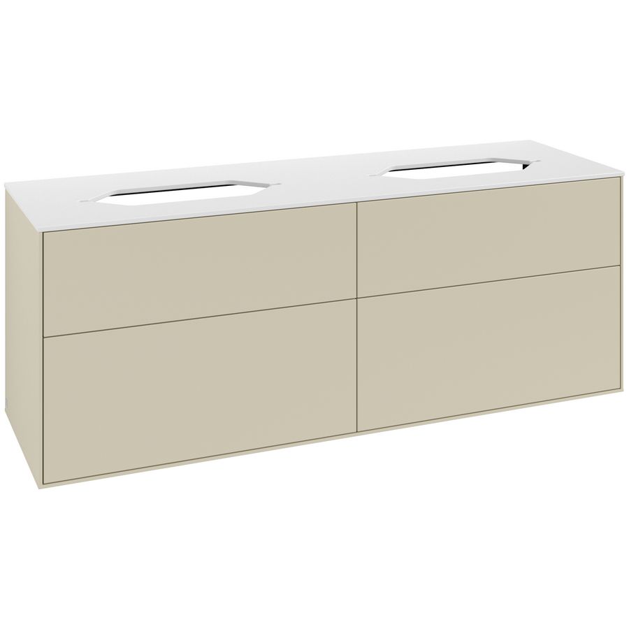 Wastafelonderkast Finion 1600x603x501mm S.Grey Matt Lacquer G72100HJ